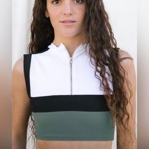 Blue fivedancewear quarter zip top